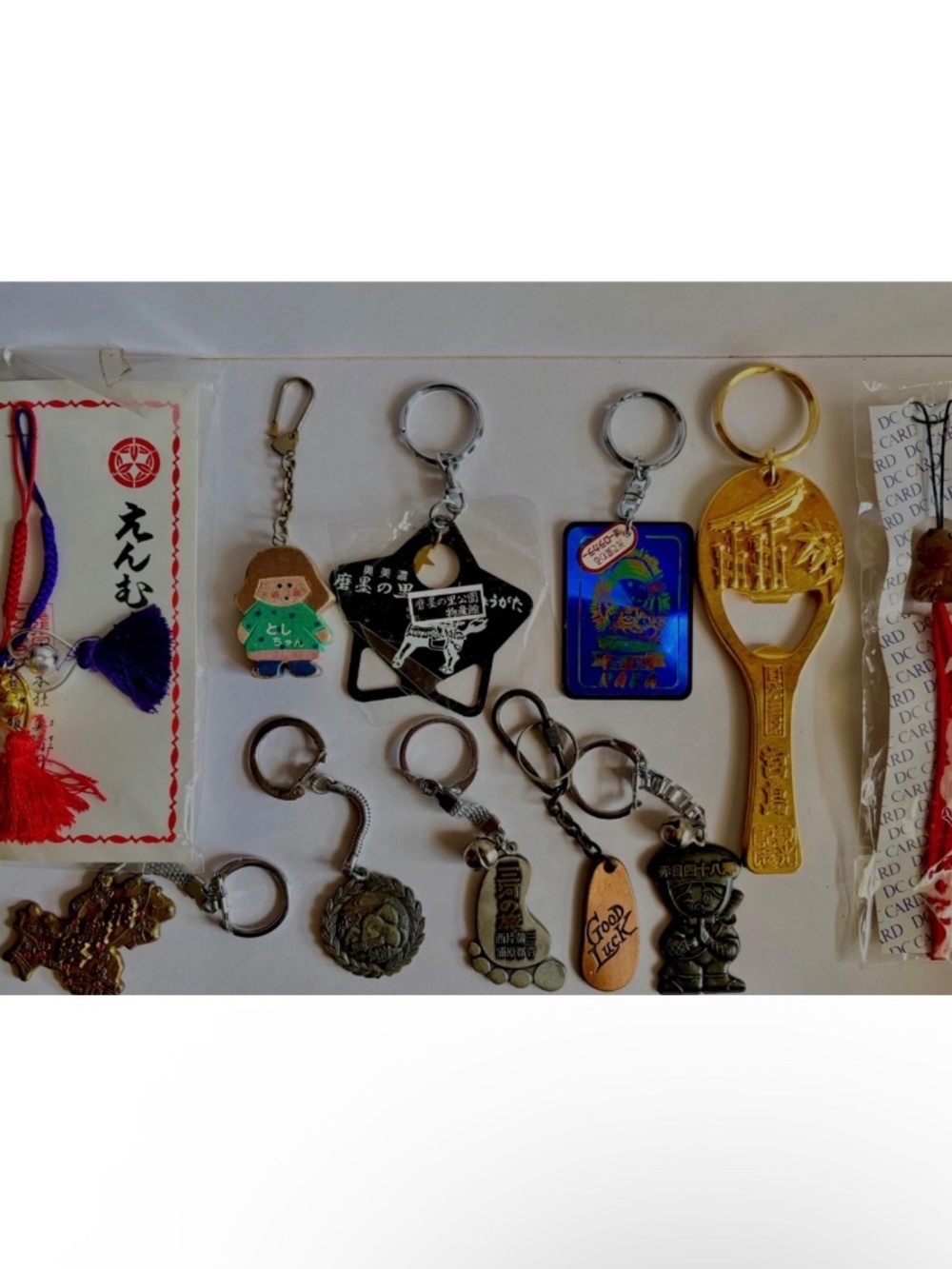 Set of 11 Keychains Key Rings Bag Charms from Japan Phone Strap Accessories Etc.